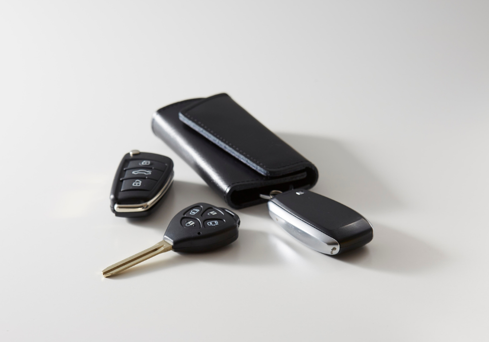 Multiple car keys on a table